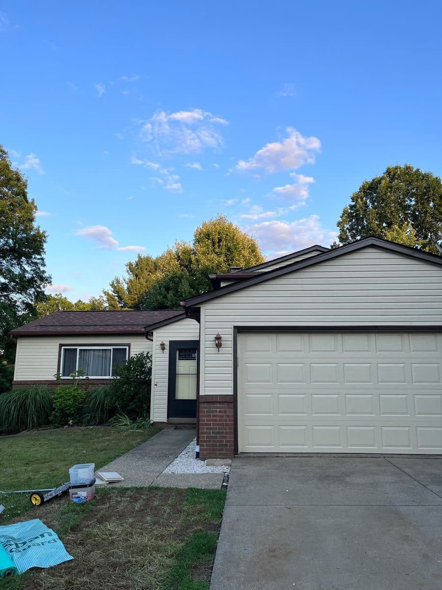 New siding and fascia wrap - garage front