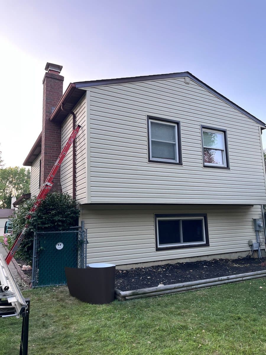 New siding and fascia wrap - rear view