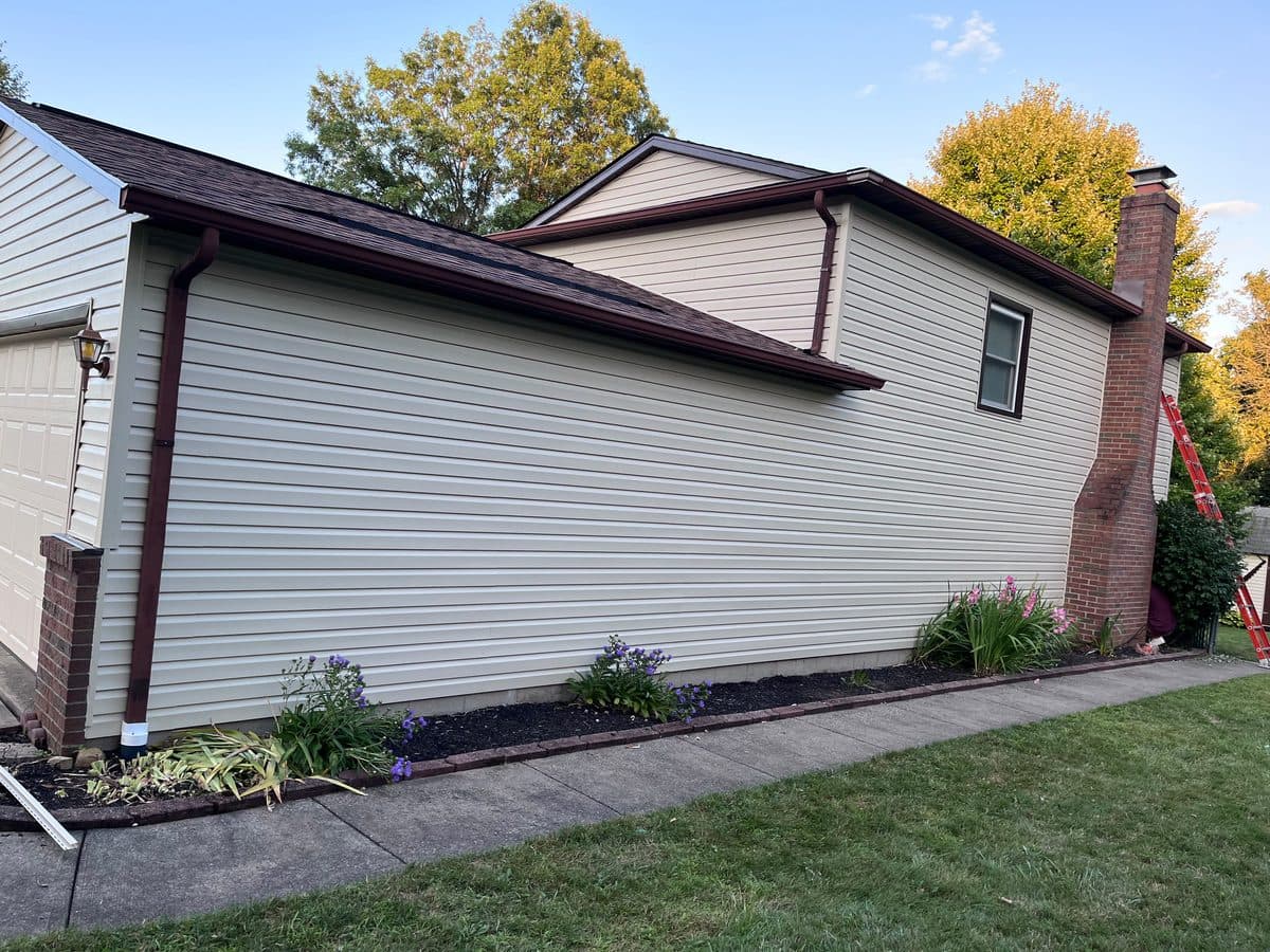 New siding and fascia wrap - side view